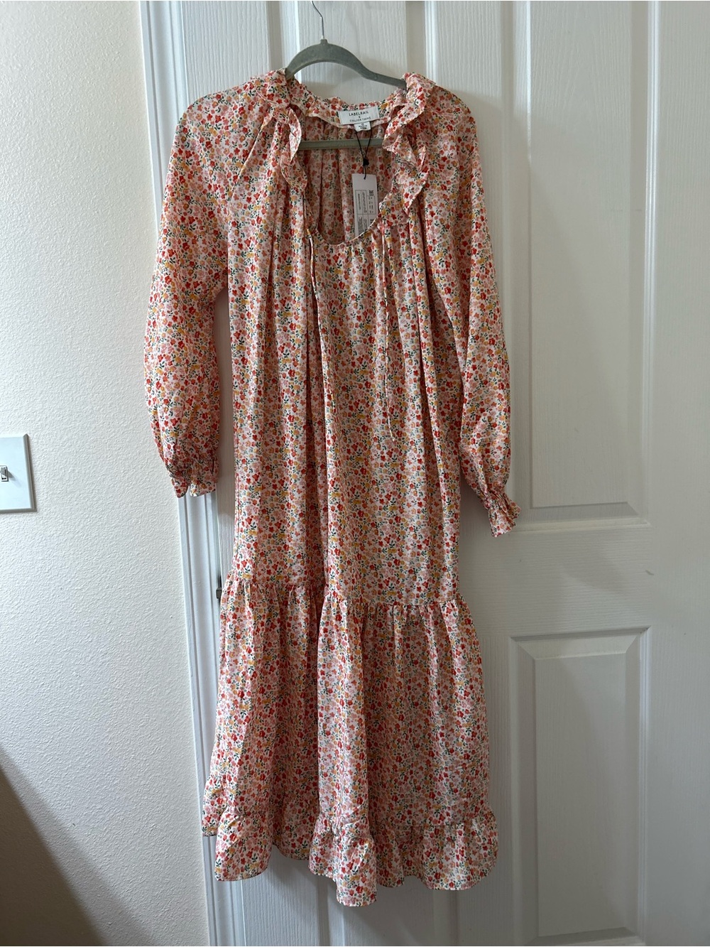 Pink Floral Ruffle Dress - Picture 2 of 4